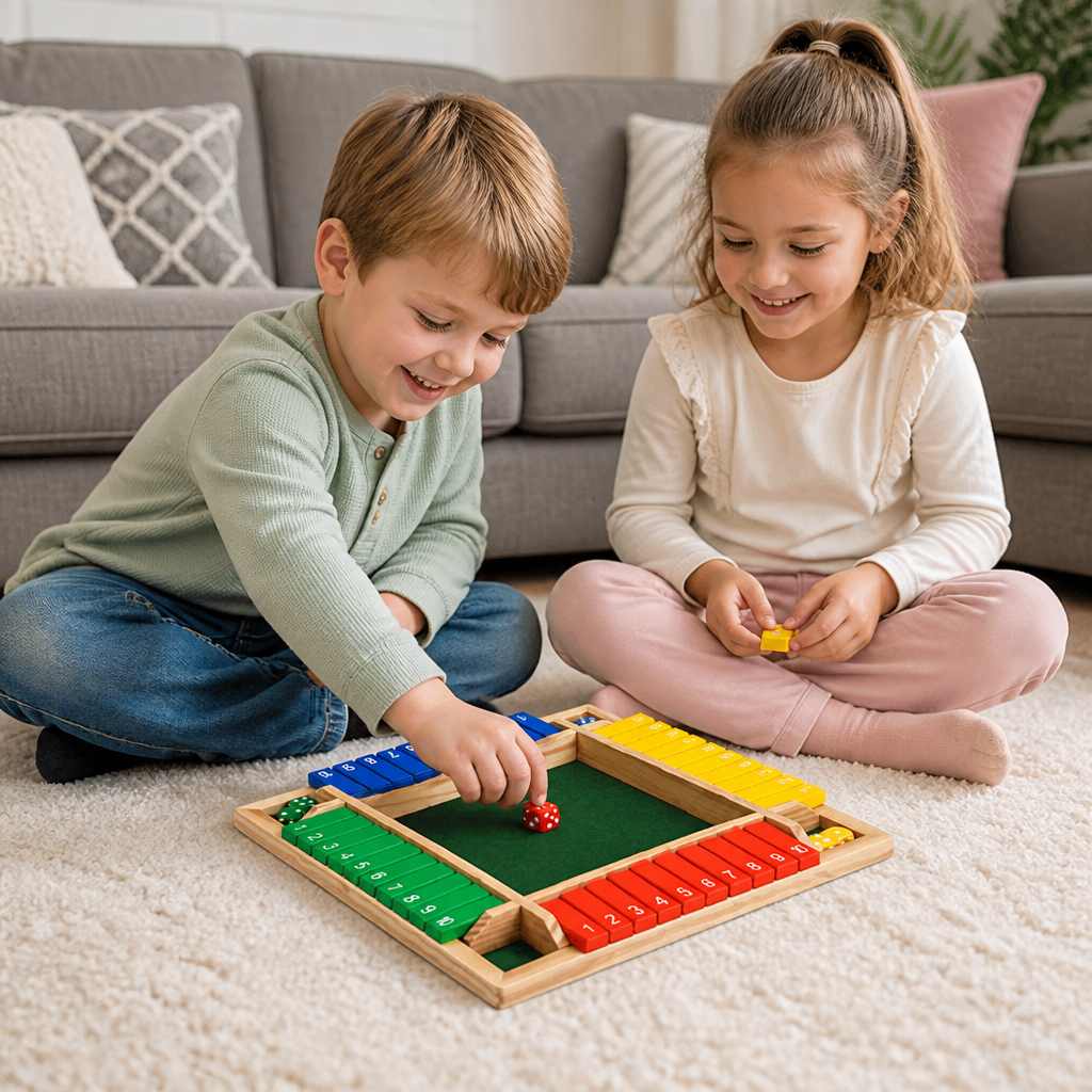 Shut the Box -perhepeli – neljän pelaajan setti