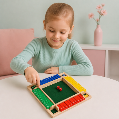 Shut the Box -perhepeli – neljän pelaajan setti