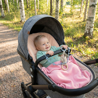 Silikoninen vauvan ketju katoamisenestolla – tuteille ja leluille (5 kpl)