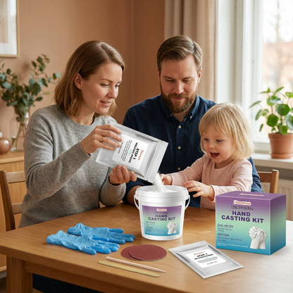 Kädenjälkisarja perheille ja pareille – 3D kipsinen muistoesinesetti