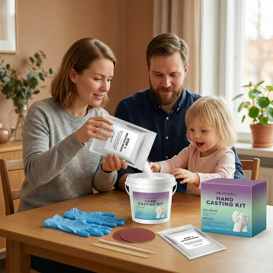 Kädenjälkisarja perheille ja pareille – 3D kipsinen muistoesinesetti