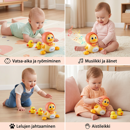 Ankkaperhe Ryömintä- ja Oppimispeli Musiikilla Vauvoille