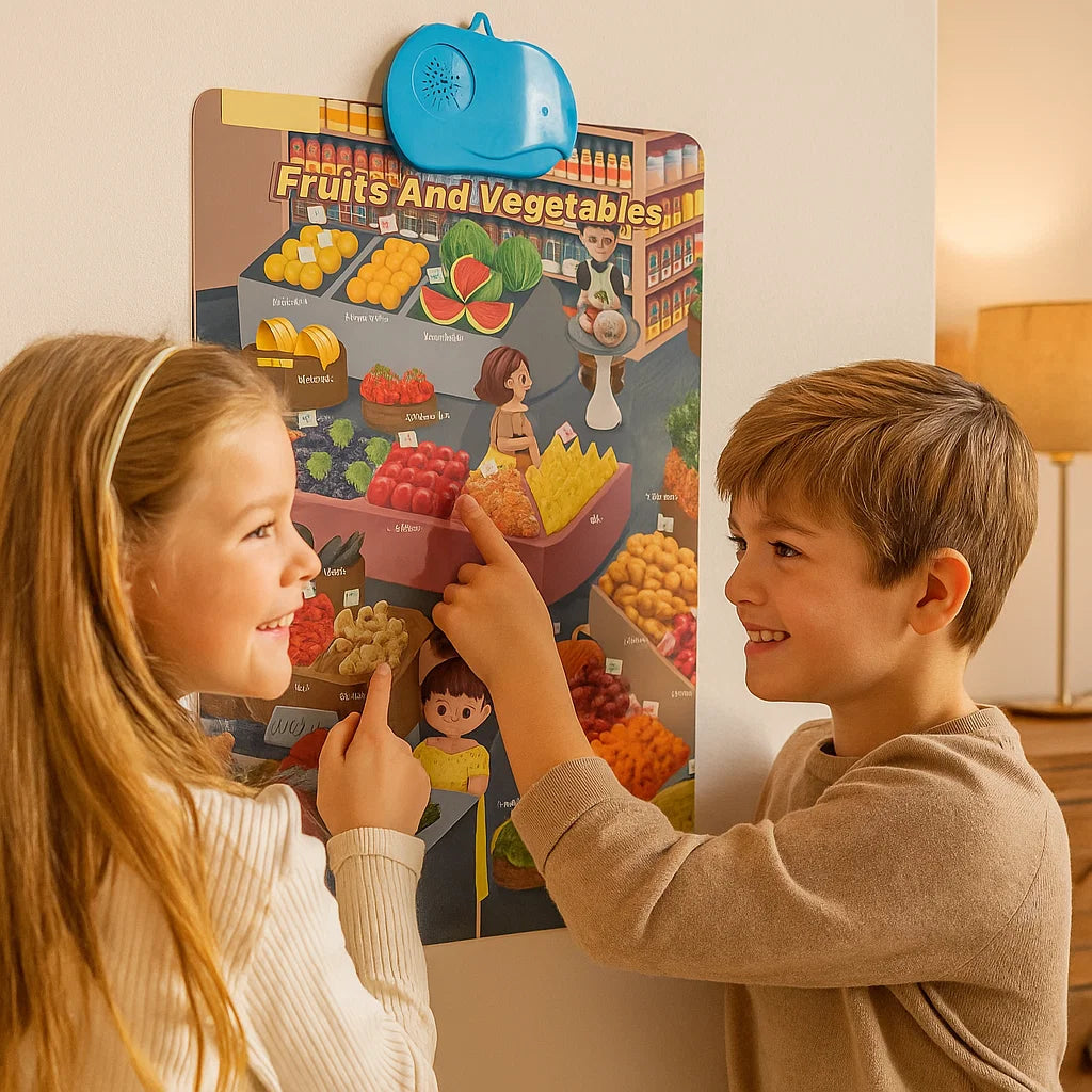 Interaktiivinen ääniseinäkartta lapsille | Opi englannin sanoja ja äänteitä hauskan visuaalisen tutkimisen kautta