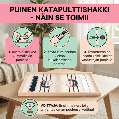Puinen katapulttishakki-lautapeli