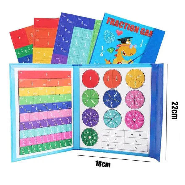 Magneettinen murtolukujen oppimisalusta lapsille | Värikäs matematiikan apuväline murtolukujen ja aritmetiikan ymmärtämiseen