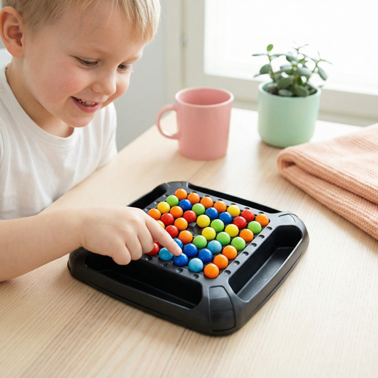 Värien yhdistämisen logiikkapeli – interaktiivinen kuula-ajattelupeli lapsille ja aikuisille