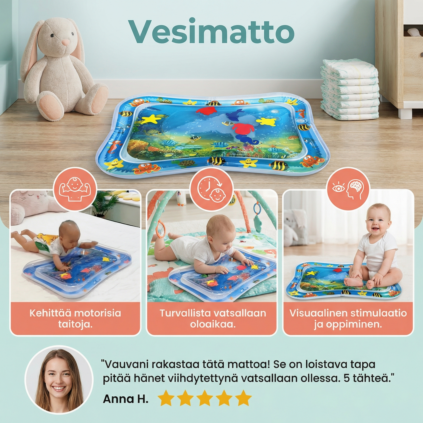 Vesimatto – vatsallaan oloaika lapsille