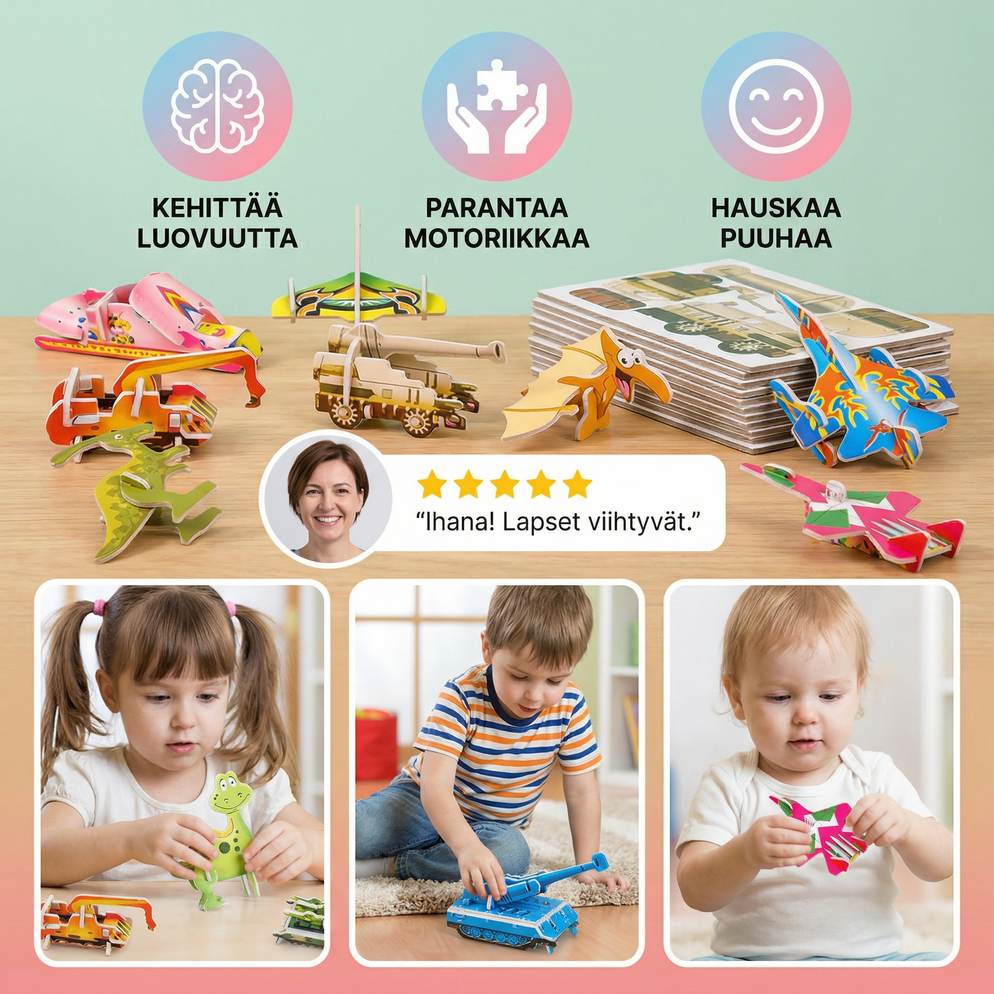 3D-sarjakuvapalapelisarja lapsille