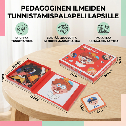Pedagoginen ilmeiden tunnistamispalapeli lapsille