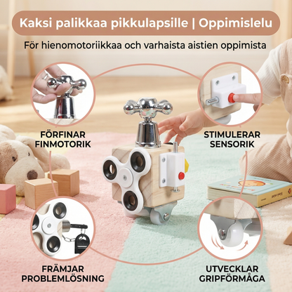 Kaksi palikkaa pikkulapsille | Oppimislelu hienomotoriikkaa ja varhaista aistien oppimista varten