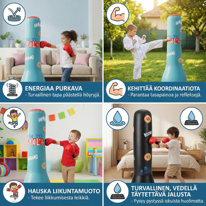 Täytettävä puhallettava nyrkkeilysäkki lapsille (vedellä täytettävä)