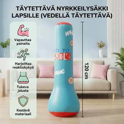 Täytettävä puhallettava nyrkkeilysäkki lapsille (vedellä täytettävä)